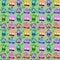 Cartoon doodle monsters seamless aliens and animals pattern for wrapping paper and fabrics and kids clothes