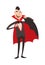 Cartoon Dracula Halloween vector illustration. Funny character