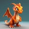 Cartoon Dragon In 3d Illustration Style With Playful Characters And Powerful Symbolism