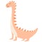 Cartoon Dragon, Cute Dinosaur. Vector fairytale magical lizard.
