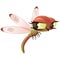 Cartoon dragonfly.