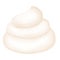 Cartoon drawing creamy-colored, velvety whipped cream