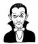 Cartoon drawing of Dracula