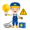 Cartoon Drawing Of An Electrician