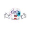 A cartoon drawing of geek eyeball wearing weird glasses