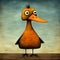 Cartoon Duck: Striking Digital Surrealism With Charming Characters