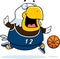 Cartoon Eagle Basketball