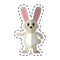 Cartoon easter bunny cute standing