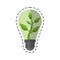 Cartoon ecology bulb leaf nature