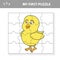 Cartoon Education Jigsaw Puzzle Game for Preschool Children with Chicken