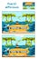 Cartoon of Education to find 10 differences in children\'s pictures underwater