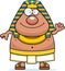 Cartoon Egyptian Pharaoh Waving