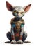 Cartoon of Egyptian Sphynx cat