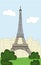 Cartoon Eiffel tower