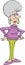 Cartoon elderly lady