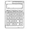 Cartoon of Electronic Calculator With Empty Display