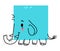 Cartoon elephant animal character in math shape