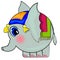 Cartoon elephant. funny indian elephant