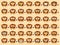 Cartoon emoji lions set icons stickers emoticons. Cartoon animal characters different emotions. Symbols digital chat objects.