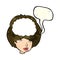 cartoon empty headed woman with speech bubble