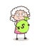 Cartoon Evil Old Lady Holding a Money Bag Vector Illustration