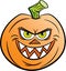 Cartoon evil smiling jack o lantern.