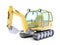 Cartoon excavator