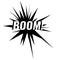 Cartoon exclusive font label tag expression, sounds illustration. Comics book balloon. Lettering Boom, bomb.