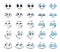 Cartoon face and blink eye animation emoji faces