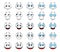 Cartoon face and blink eye animation, sprite sheet