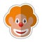 cartoon face clown april fool day