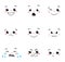 Cartoon face emotions set. set of avatar expressions.