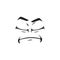 Cartoon face vector icon, resentful emoji feelings