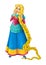 Cartoon fairy tale character - happy princess standing looking surprised