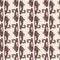 Cartoon fanny little cats  colored seamless pattern