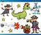 Cartoon Fantasy Characters Set