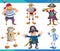 Cartoon Fantasy Characters Set