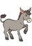 Cartoon farm animals for kids. Cute small donkey.