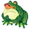 Cartoon fat frog