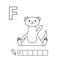 Cartoon Ferret Coloring Pages English Alphabet