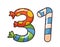 Cartoon Festive Christmas 31 Font Numbers Features Bold, Colorful Candy Cane-like Numerals With Ornate Holiday Decor