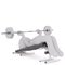 Cartoon Figure Lifting Barbell Weights on Bench