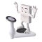 Cartoon figure on weighing scales