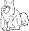 Cartoon Finnish Lapphund purebred dog coloring page
