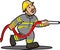 Cartoon fireman.