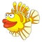 Cartoon fish lionfish