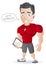 Cartoon Fitness Coach -