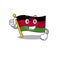 Cartoon of flag malawi making Thumbs up gesture