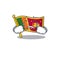 Cartoon flag sri lanka isolated in character crying