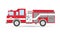 Cartoon flat American Firetruck car vector illustration emergency vehicle